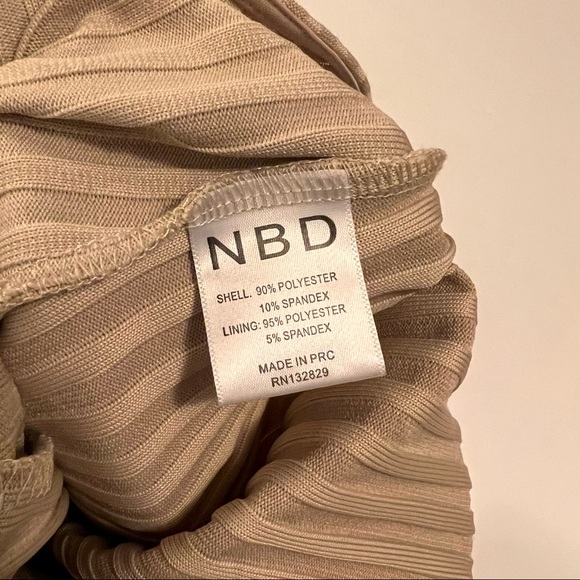 NWT NBD Ribbed Bodycon Cutout Back Dress Sz S - Picture 11 of 12